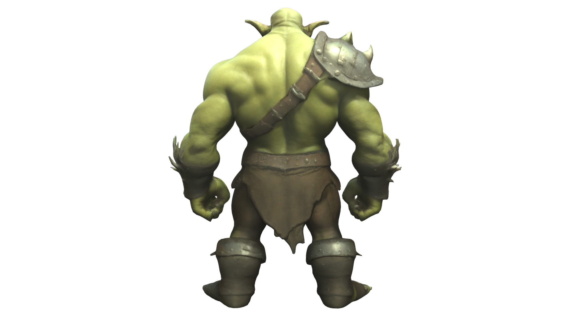 Orc warrior Low-poly 3D model_2