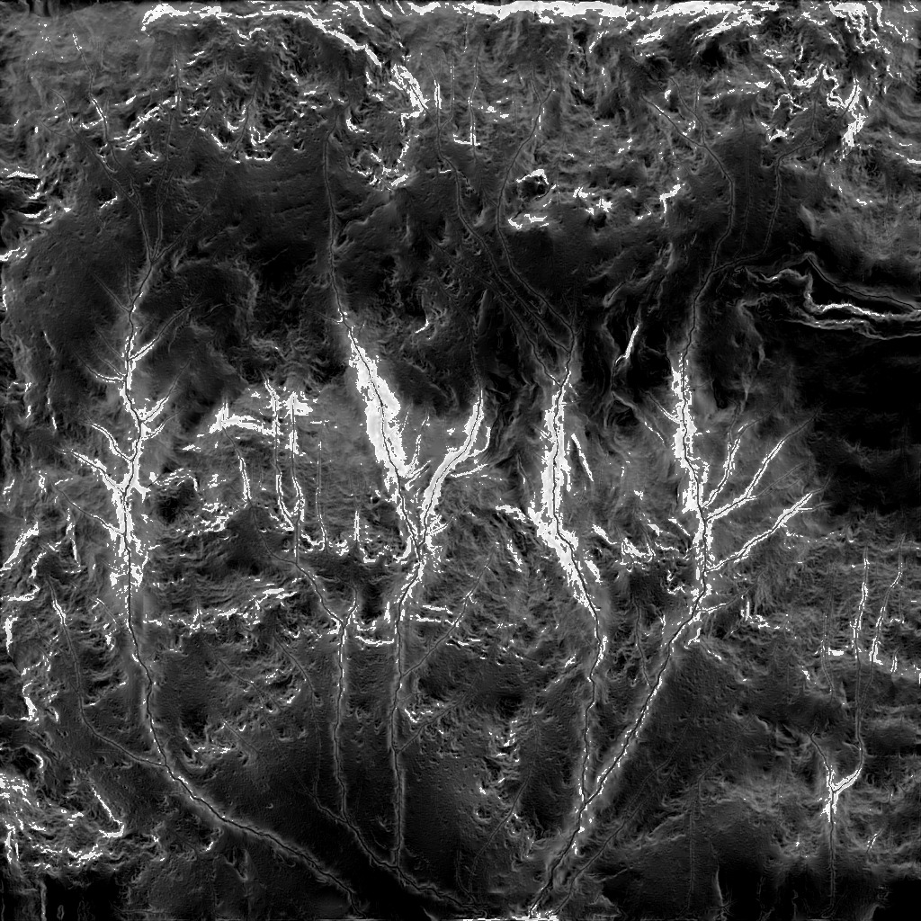 High-polly Desert Mountain Side 3D model_8