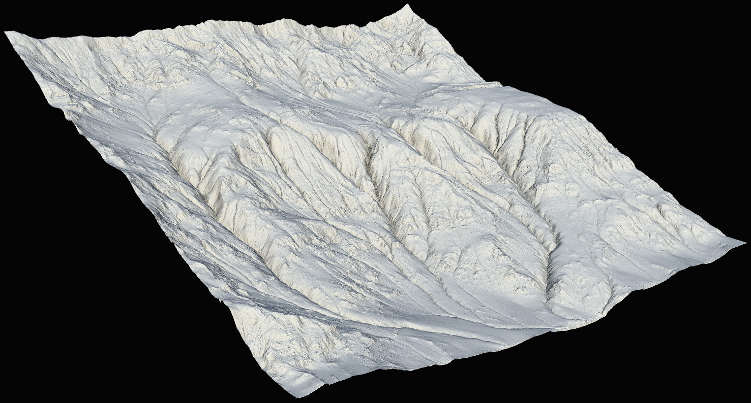 High-polly Desert Mountain Side 3D model_4