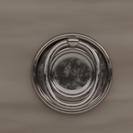 Light Brown 3-Drawer Wood Nightstand Table- Bedside Table 3D model_4