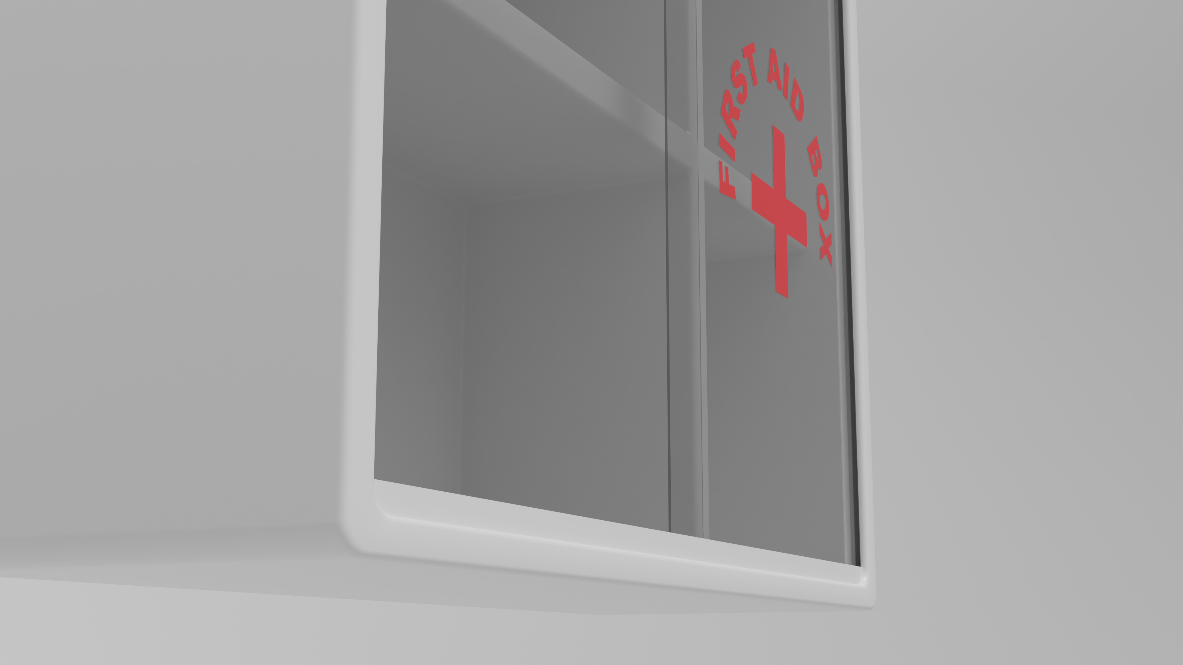 First Aid Box White Plastic 3D model_5