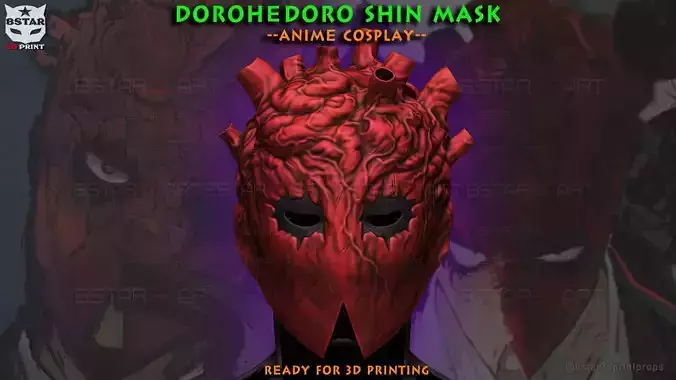 Shin Mask High Quality - Dorohedoro Anime Cosplay 3D print model