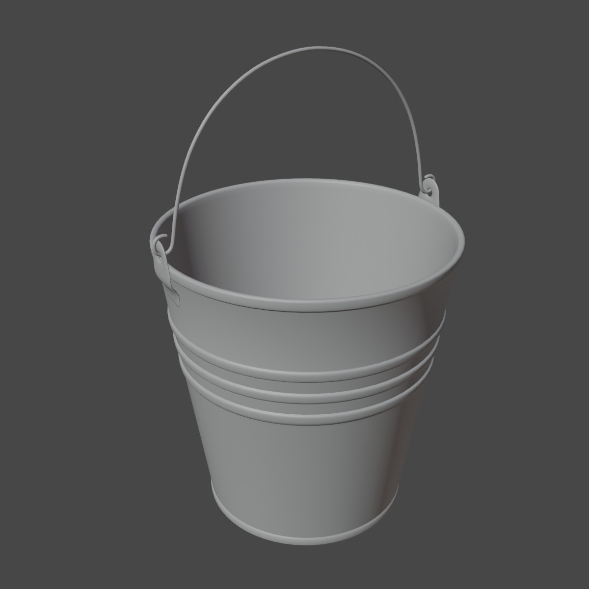 Painted Scrapped Steel Bucket Set  3D model_25
