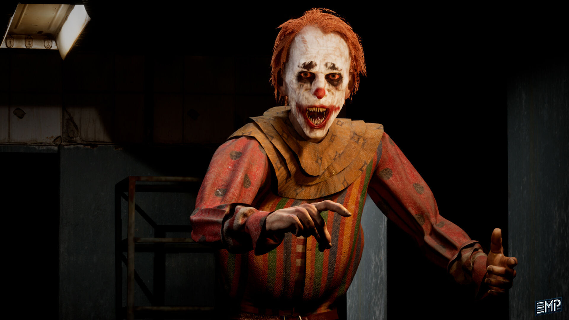 The Horror clown game character for Horror games Low-poly 3D model_8