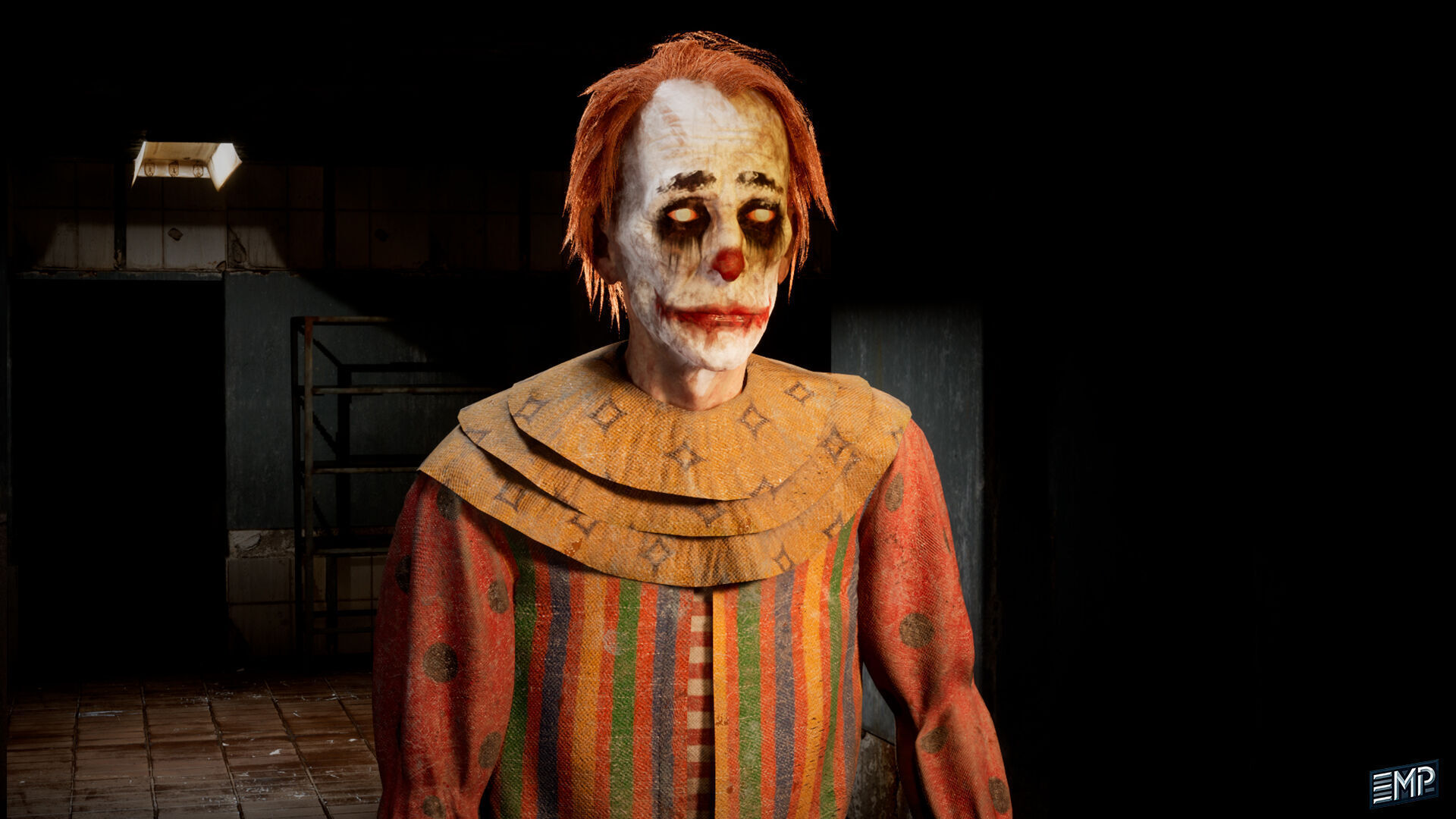 The Horror clown game character for Horror games Low-poly 3D model_4