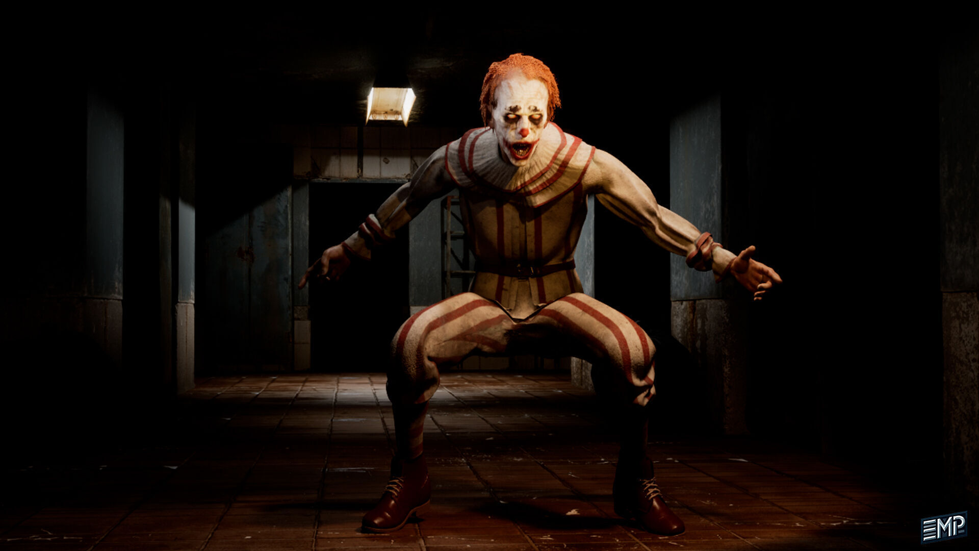 The Horror clown game character for Horror games Low-poly 3D model_9