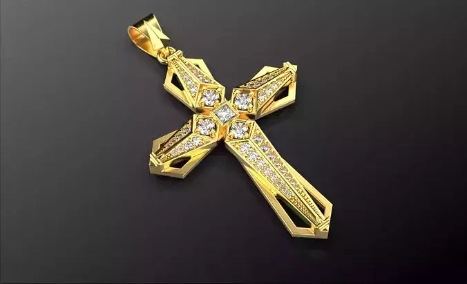 Cross pendant 240125 cartier