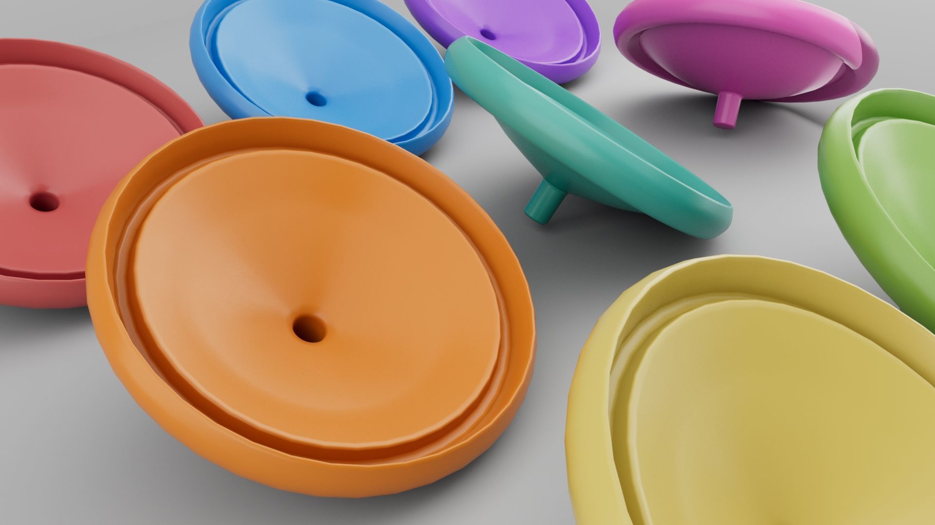 Cup Lid Low-poly 3D model_1