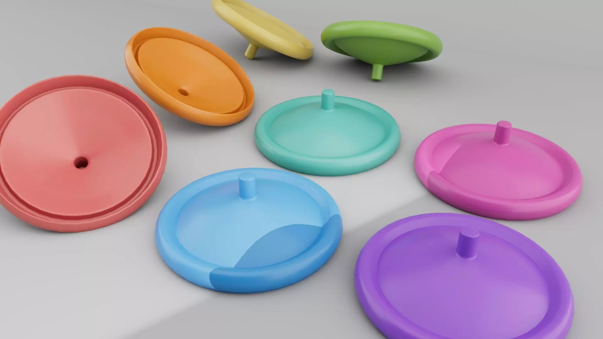 Cup Lid Low-poly 3D model_0