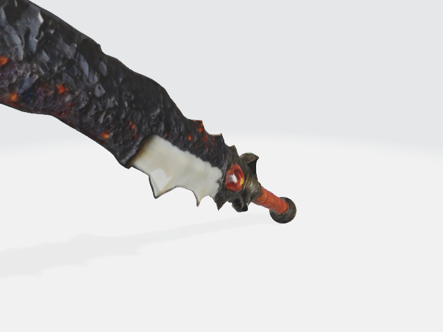  jagged scimitar blade Low-poly 3D model_3