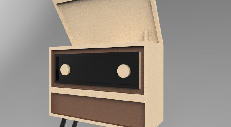 Gramofon Vintages 3D print model_2