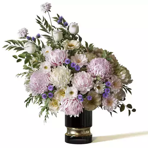 Flower Set 083 yellow pink bouquet