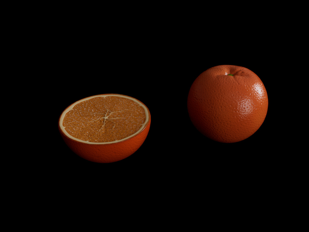 Orange Fruit 3D model_1