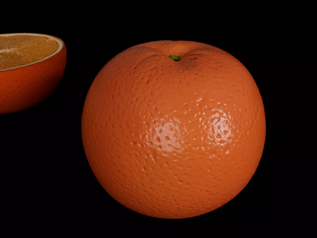 Orange Fruit 3D model_0