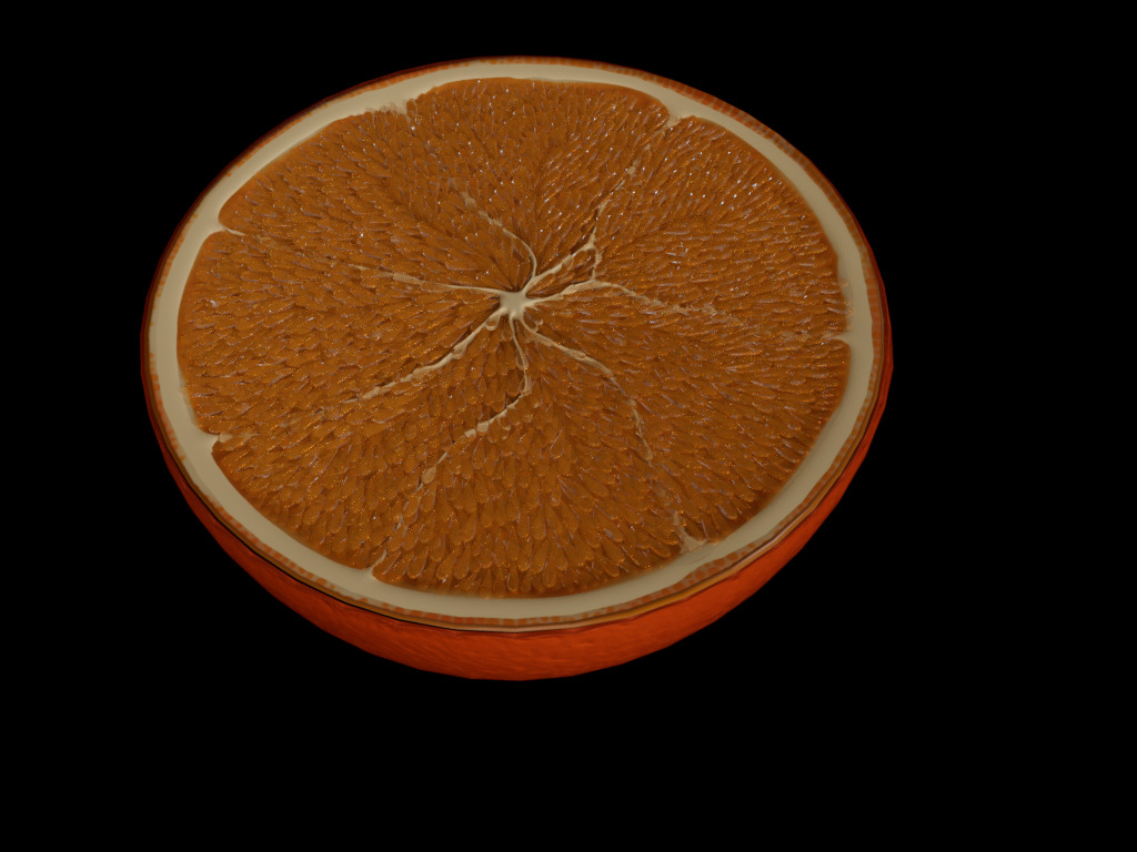 Orange Fruit 3D model_2