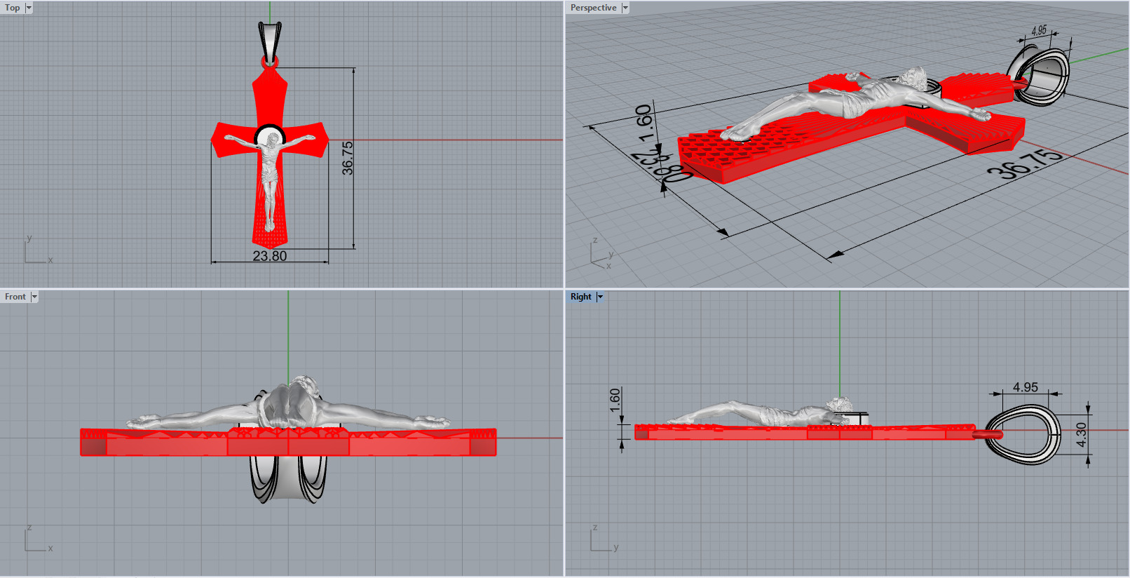 Cross model 680 3D print model_3
