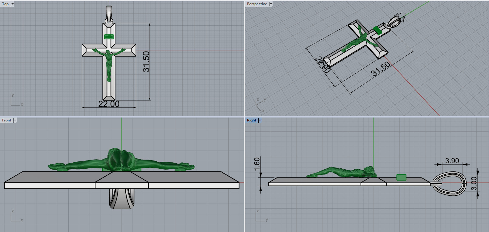 Cross model 683 3D print model_3