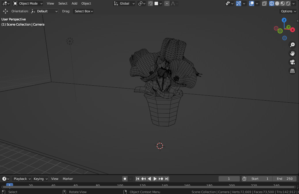 Tulips in vase 3D model Free low-poly 3D model_3