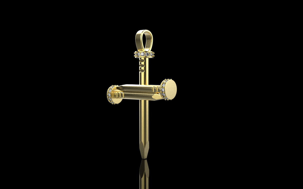 Nail cross model 684 3D print model_28