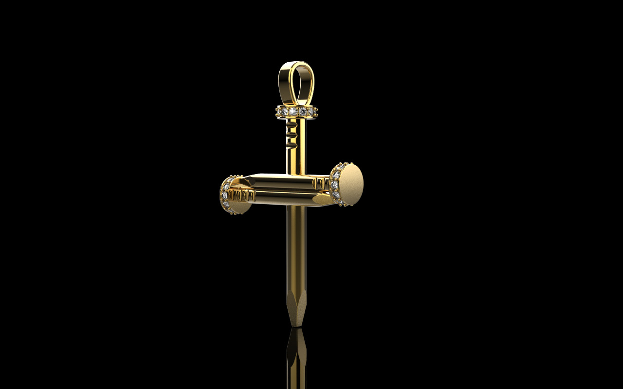 Nail cross model 684 3D print model_36