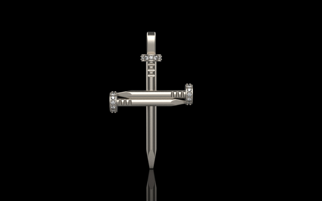 Nail cross model 684 3D print model_15
