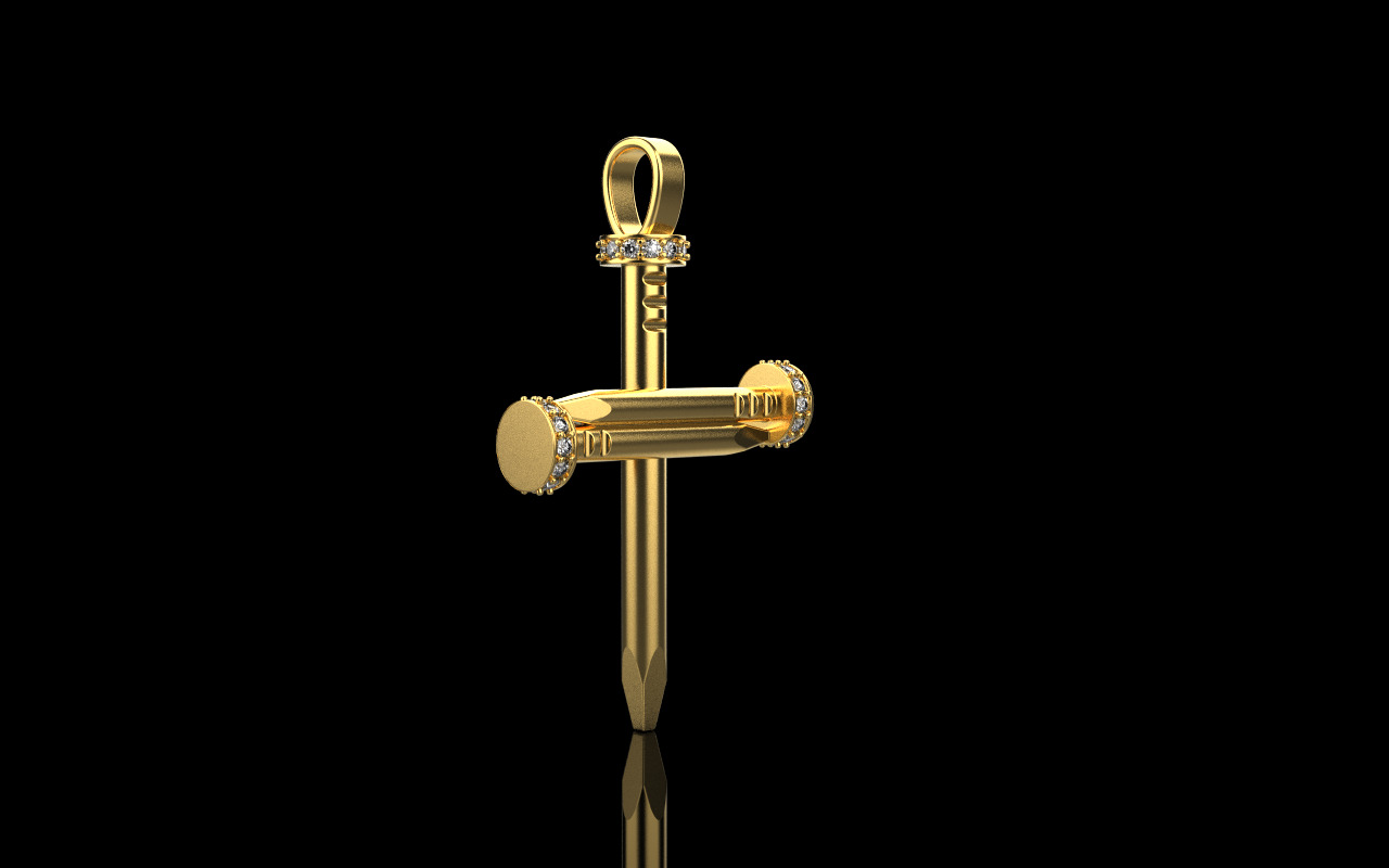 Nail cross model 684 3D print model_26