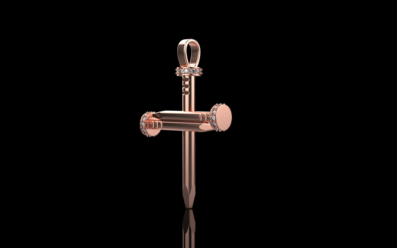 Nail cross model 684 3D print model_31