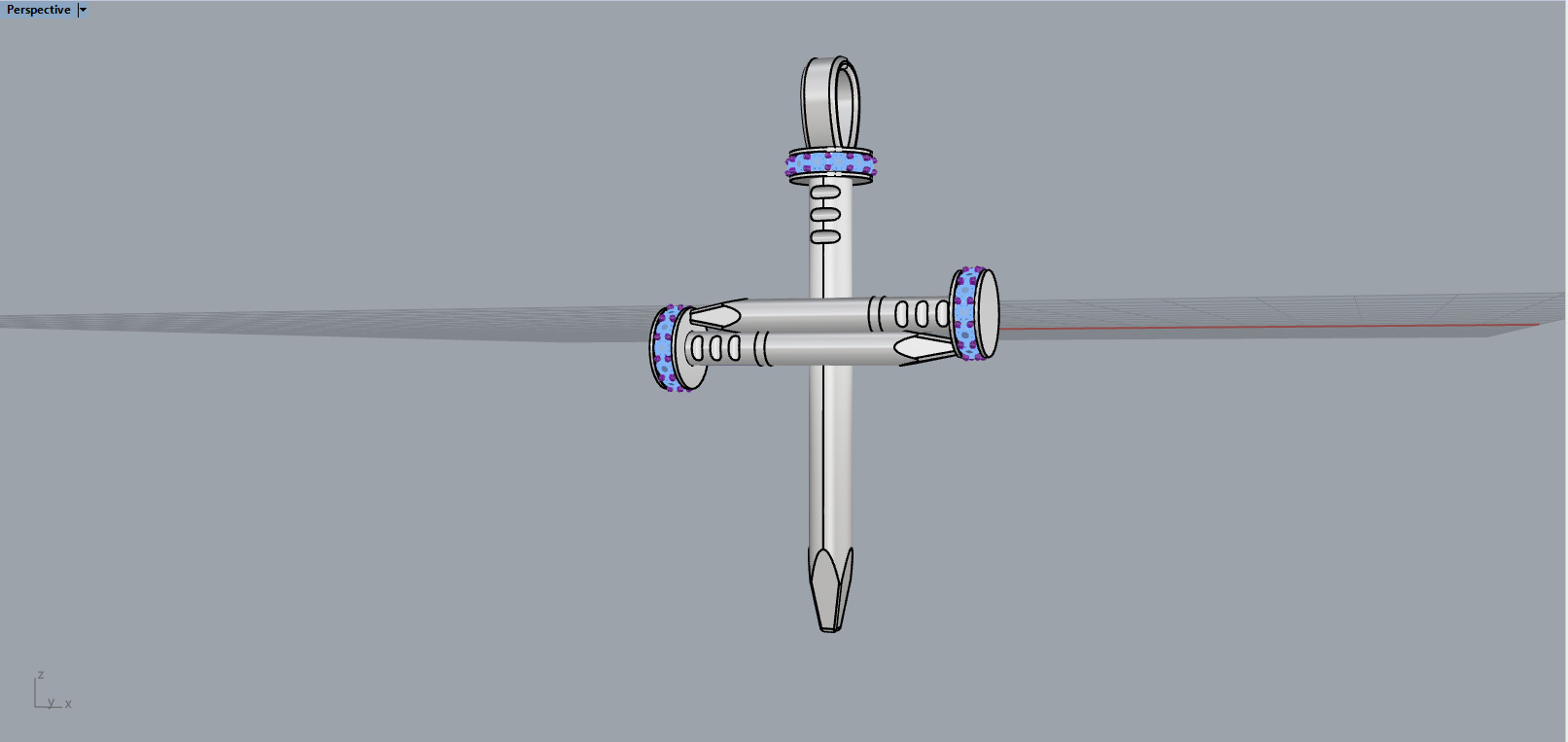 Nail cross model 684 3D print model_9