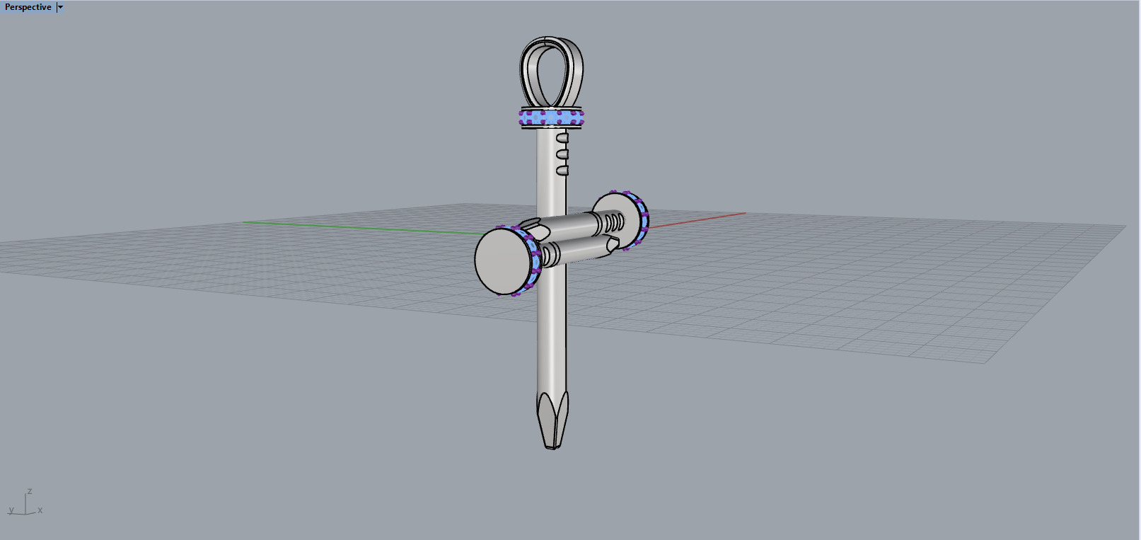 Nail cross model 684 3D print model_10
