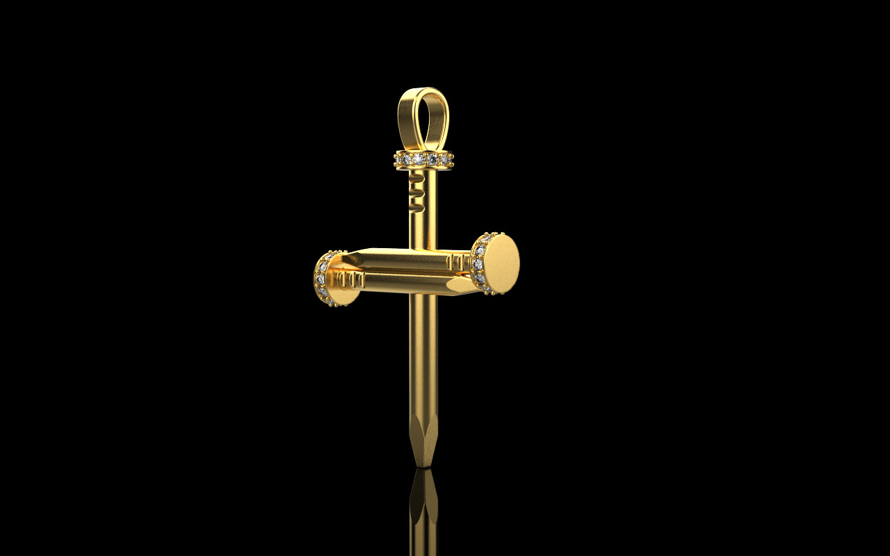 Nail cross model 684 3D print model_35