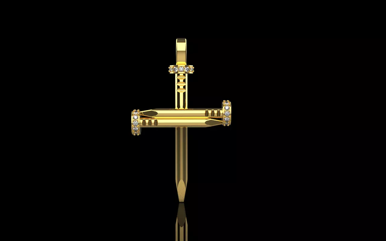 Nail cross model 684 3D print model_0