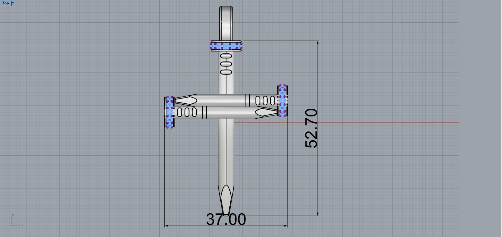 Nail cross model 684 3D print model_6