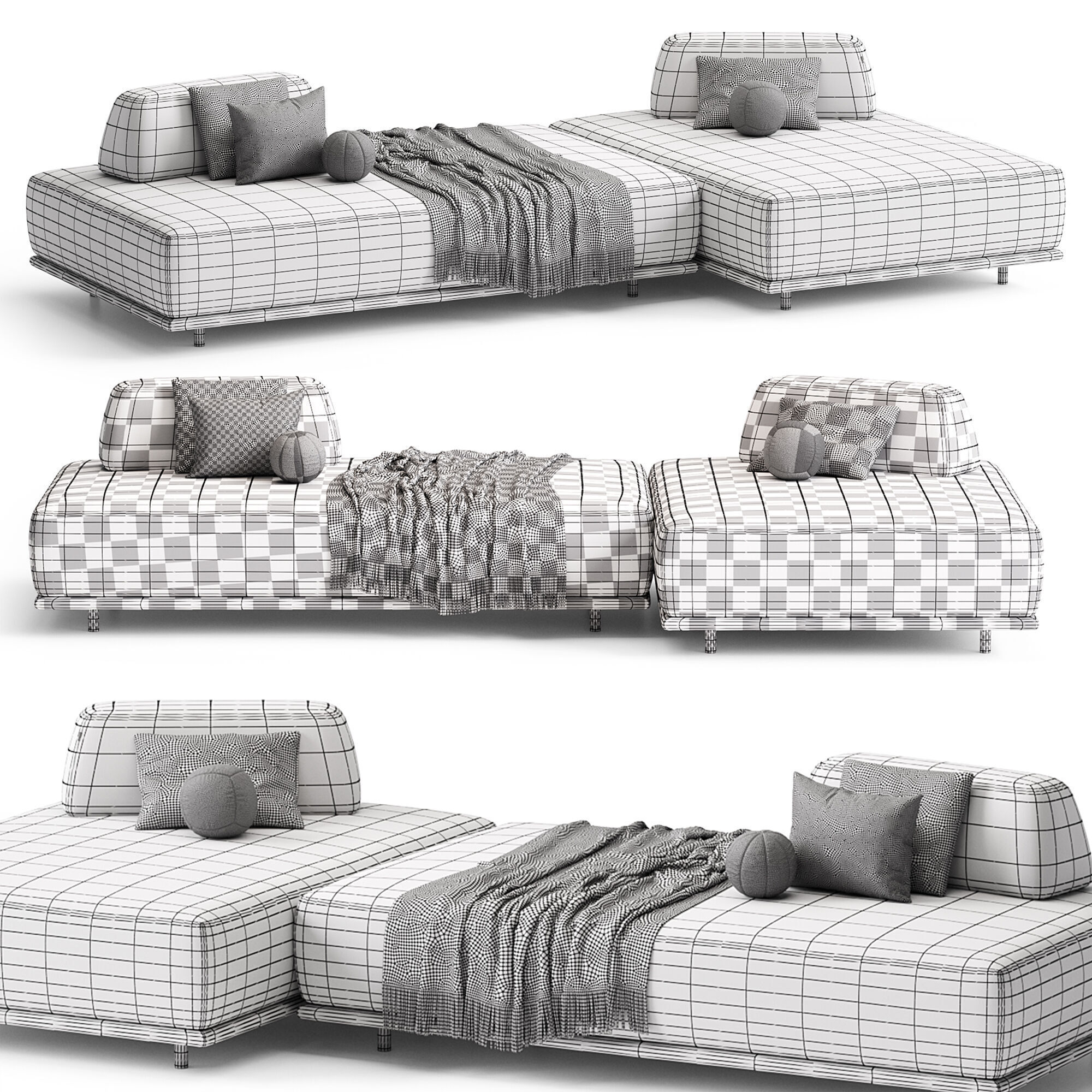 Mackenzie 2 seater sofa by Skdesign 3D model_6