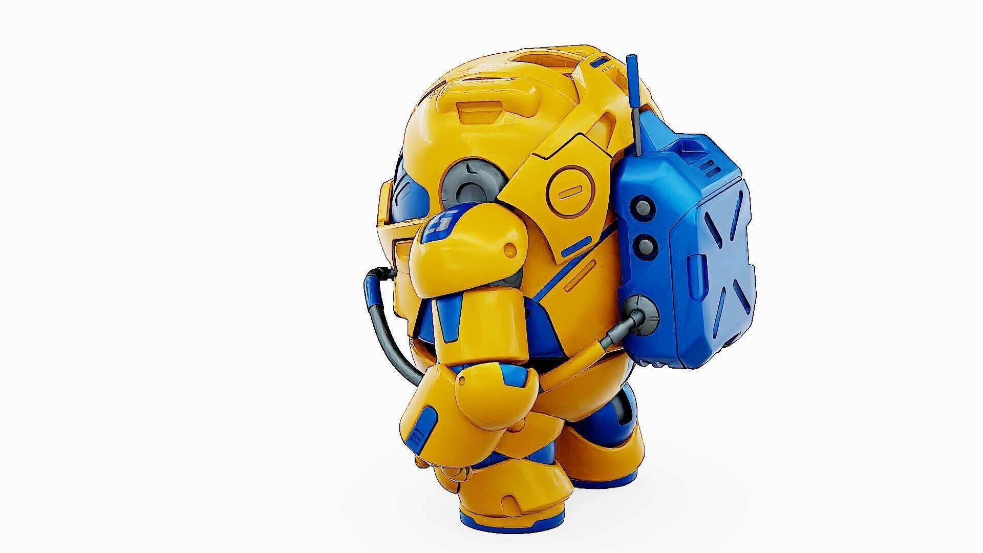 AMONG US CHARACTER-G  Rigged for Unreal Engine - Unity - MIXAMO  3D model_12