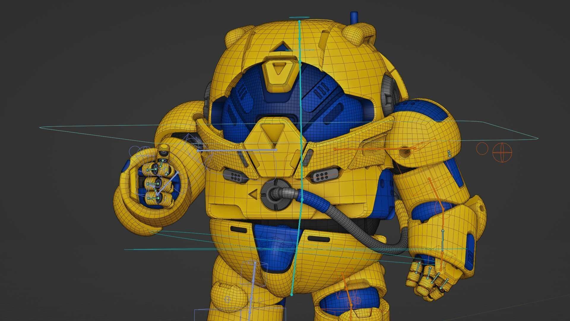 AMONG US CHARACTER-G  Rigged for Unreal Engine - Unity - MIXAMO  3D model_39