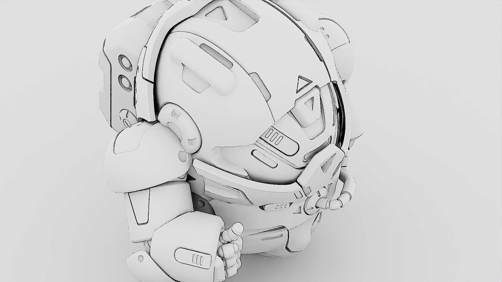 AMONG US CHARACTER-G  Rigged for Unreal Engine - Unity - MIXAMO  3D model_36