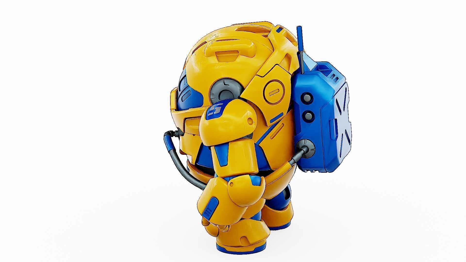 AMONG US CHARACTER-G  Rigged for Unreal Engine - Unity - MIXAMO  3D model_11