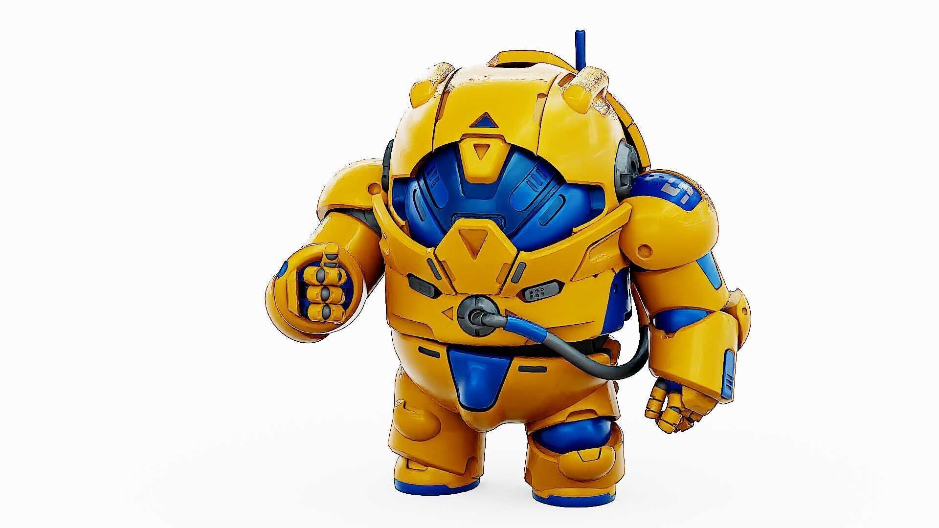 AMONG US CHARACTER-G  Rigged for Unreal Engine - Unity - MIXAMO  3D model_3