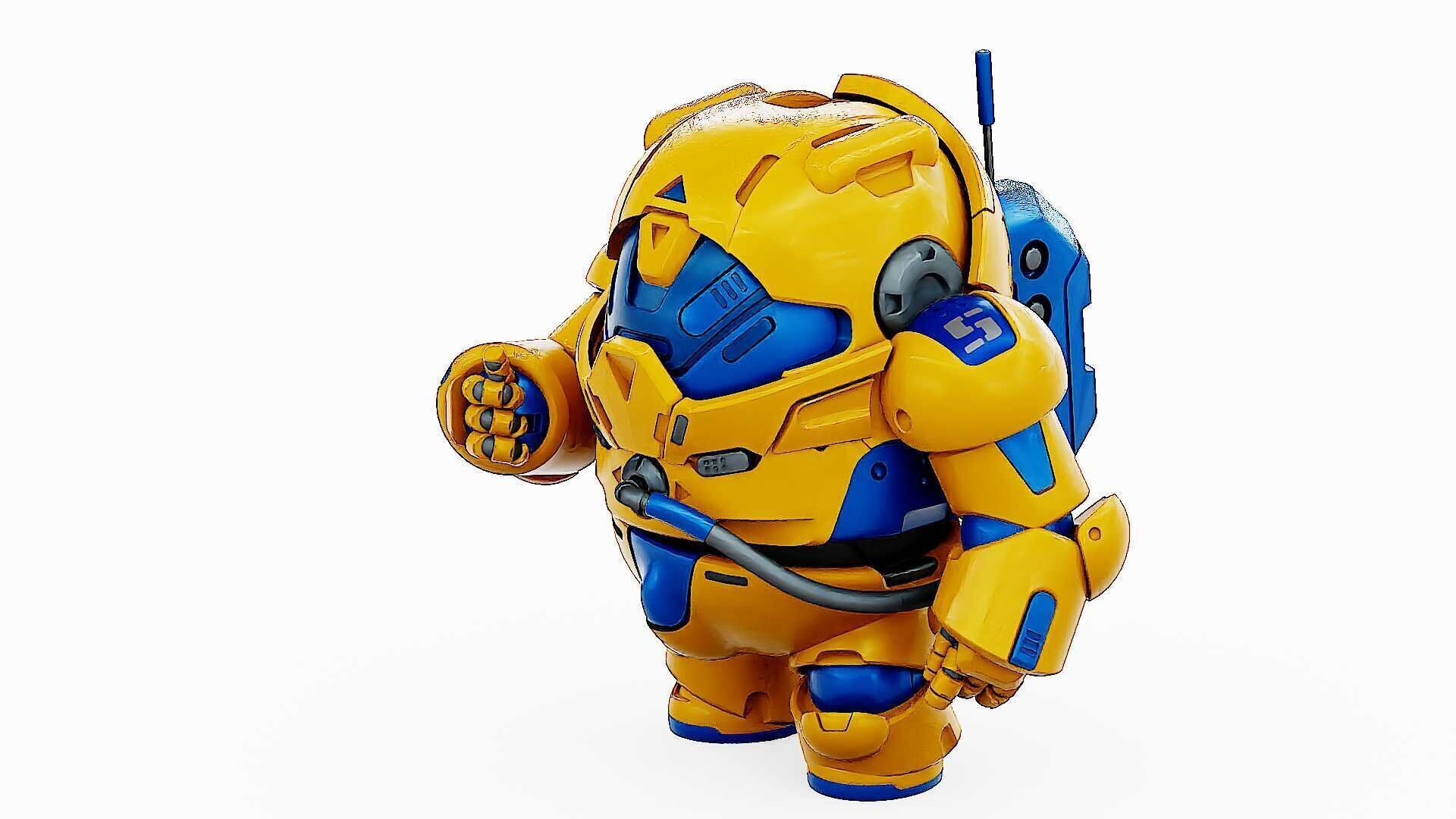 AMONG US CHARACTER-G  Rigged for Unreal Engine - Unity - MIXAMO  3D model_6