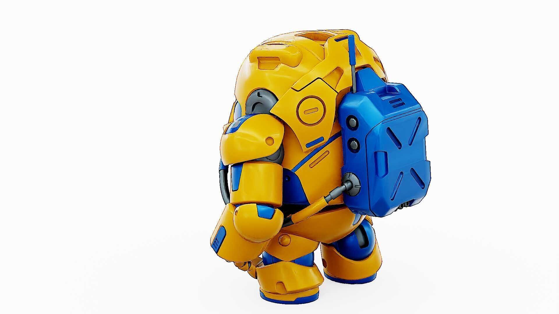 AMONG US CHARACTER-G  Rigged for Unreal Engine - Unity - MIXAMO  3D model_13