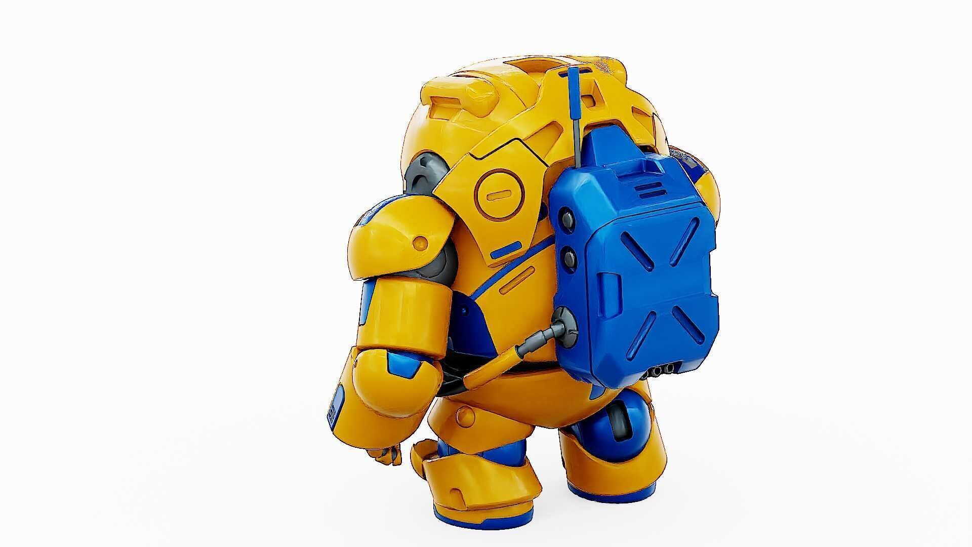 AMONG US CHARACTER-G  Rigged for Unreal Engine - Unity - MIXAMO  3D model_14