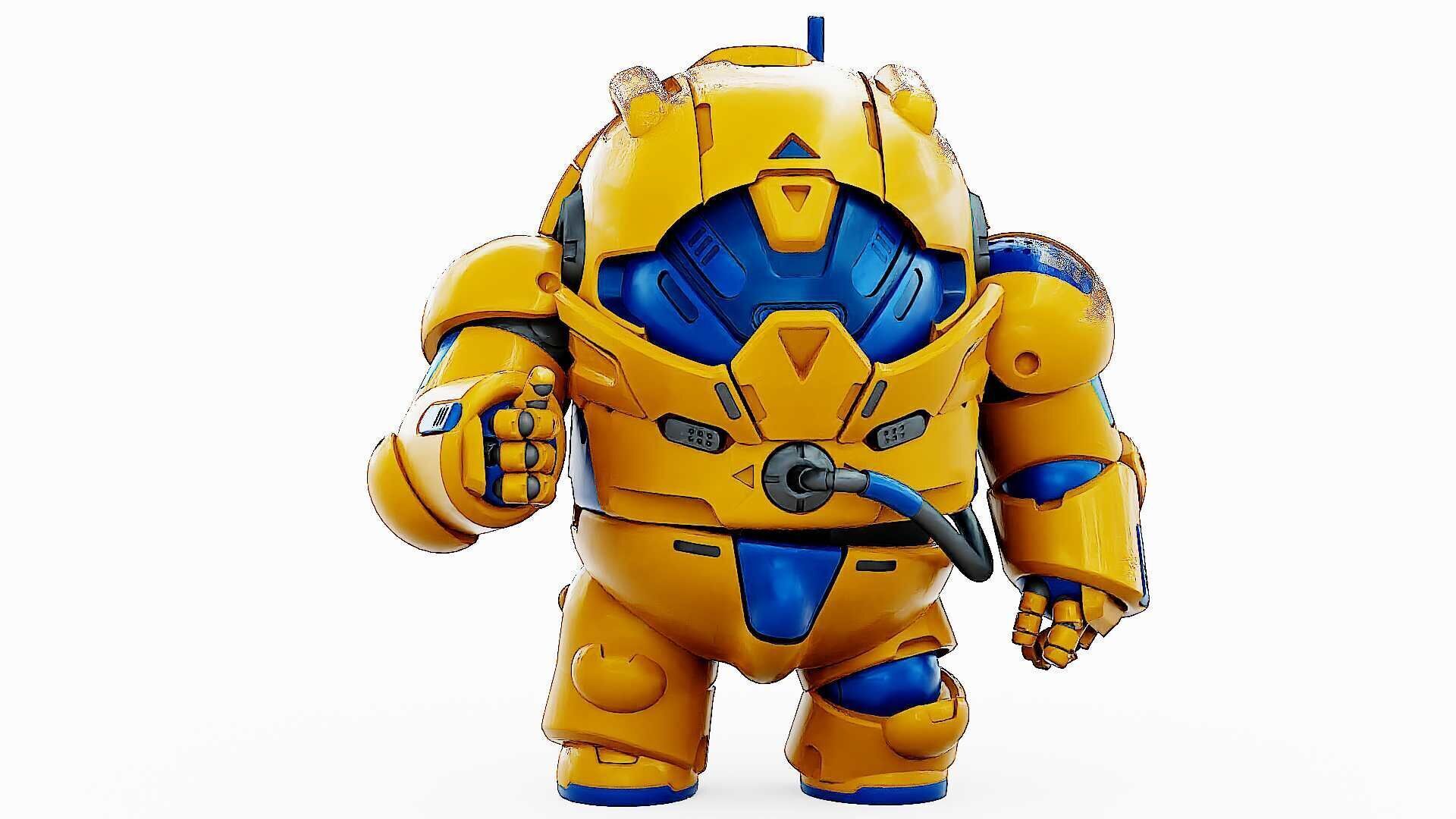 AMONG US CHARACTER-G  Rigged for Unreal Engine - Unity - MIXAMO  3D model_23