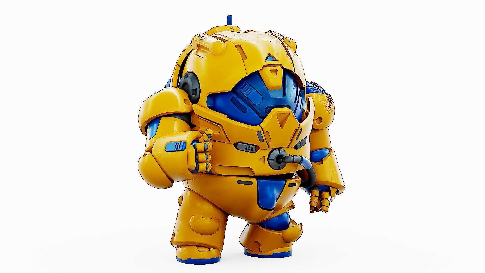 AMONG US CHARACTER-G  Rigged for Unreal Engine - Unity - MIXAMO  3D model_22