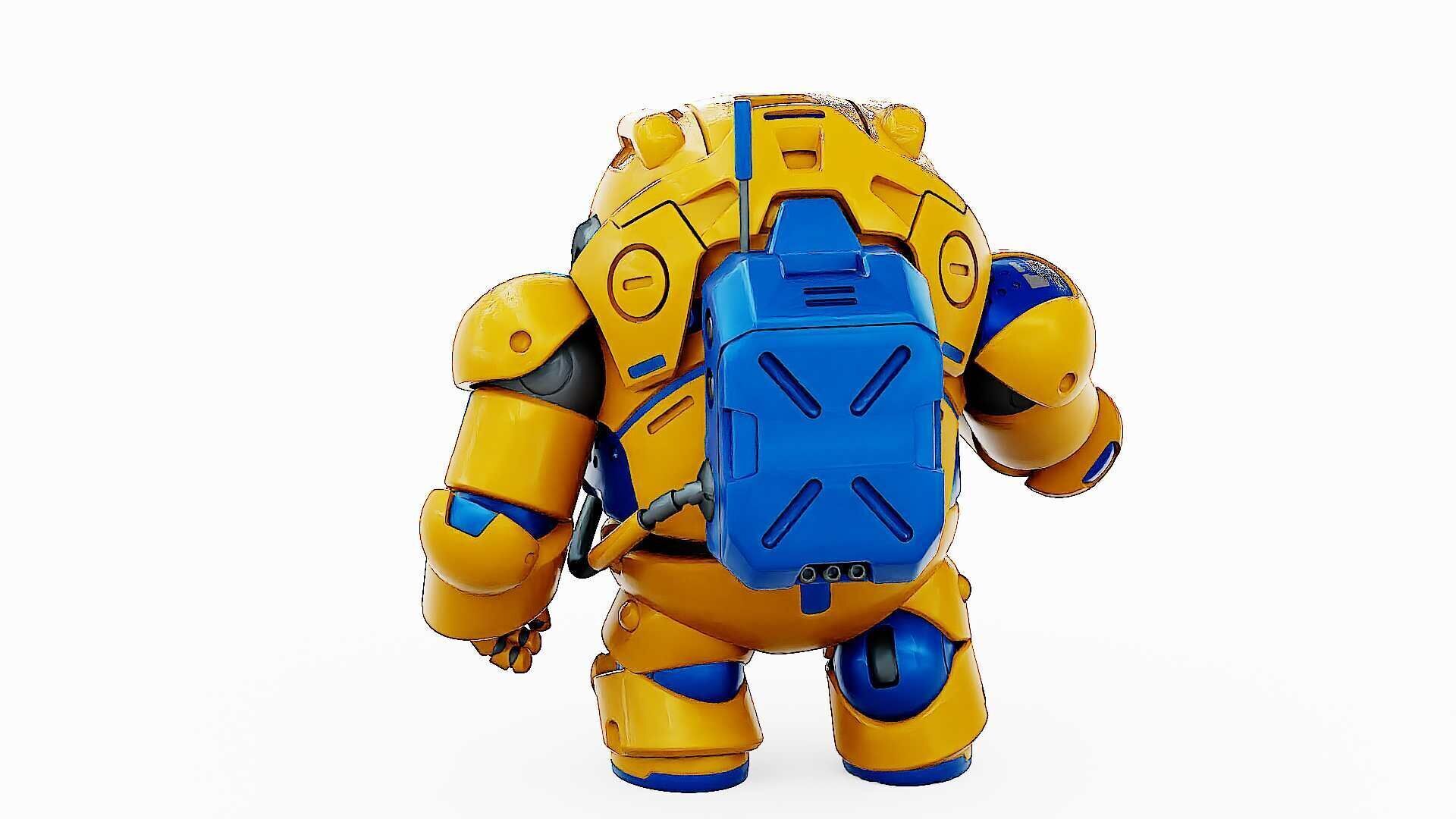 AMONG US CHARACTER-G  Rigged for Unreal Engine - Unity - MIXAMO  3D model_16