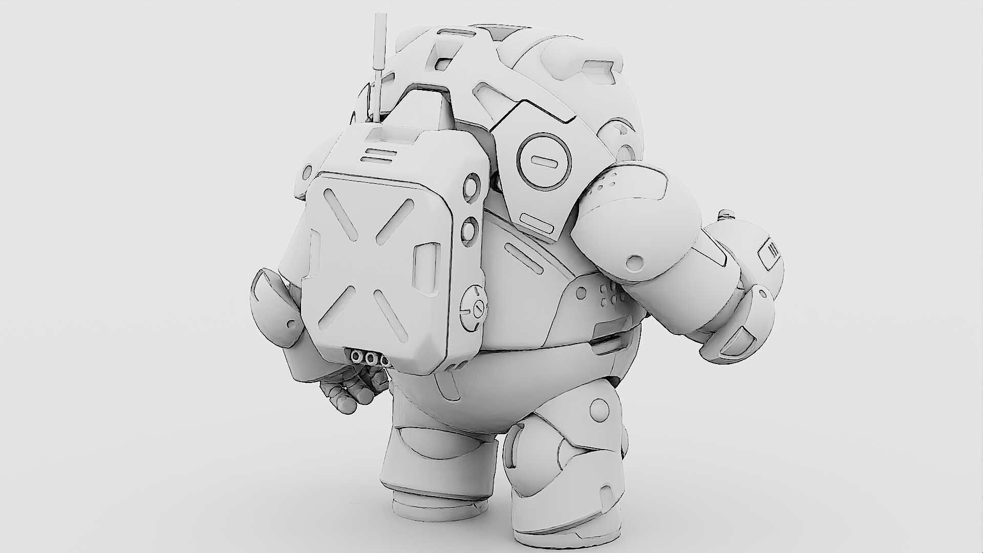 AMONG US CHARACTER-G  Rigged for Unreal Engine - Unity - MIXAMO  3D model_33