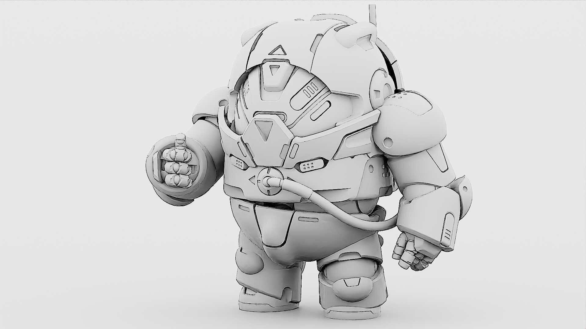 AMONG US CHARACTER-G  Rigged for Unreal Engine - Unity - MIXAMO  3D model_32