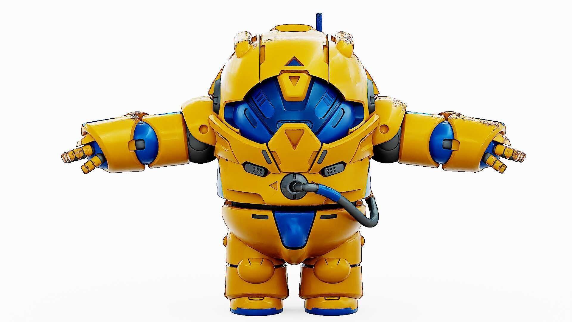 AMONG US CHARACTER-G  Rigged for Unreal Engine - Unity - MIXAMO  3D model_30