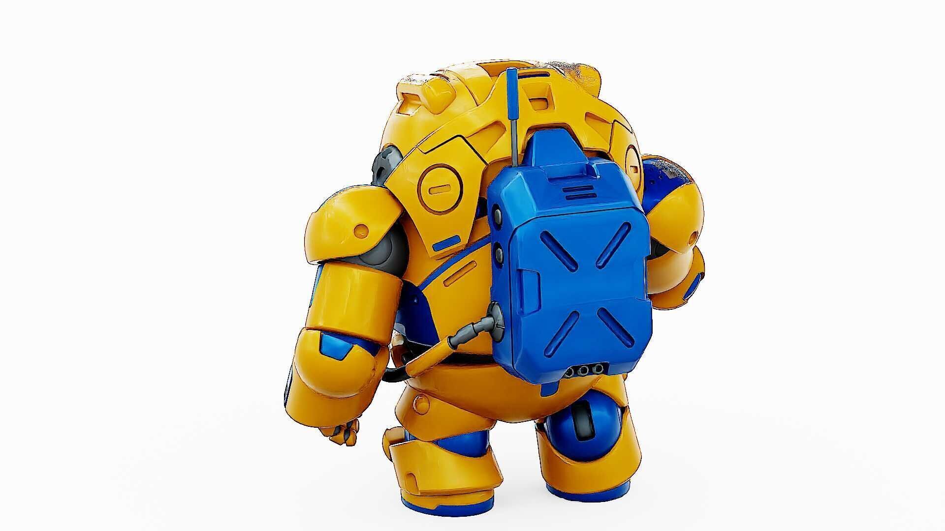 AMONG US CHARACTER-G  Rigged for Unreal Engine - Unity - MIXAMO  3D model_15