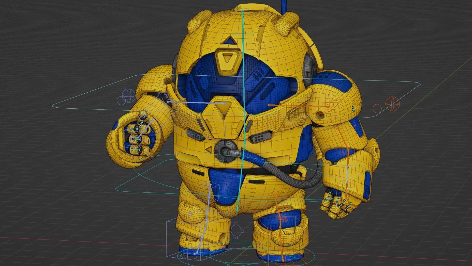 AMONG US CHARACTER-G  Rigged for Unreal Engine - Unity - MIXAMO  3D model_37
