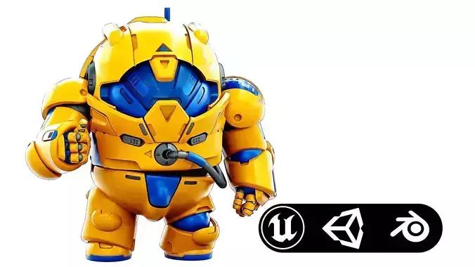 AMONG US CHARACTER-G  Rigged for Unreal Engine - Unity - MIXAMO  3D model